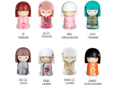 Kokeshi - la kokeshi kimmidoll - Image du site officiel de Kimmidoll