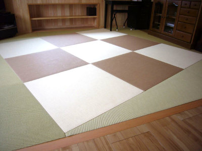 Tatami très fin utilisé dans les maisons japonaises modernes