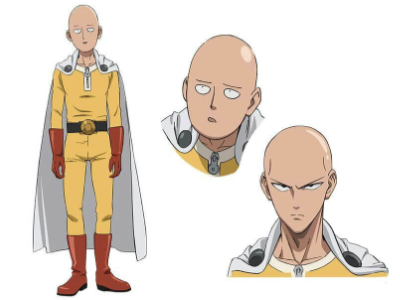 Le cosplay facile de saitama - source Animo Apps