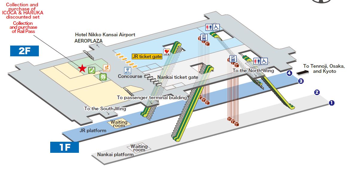 comptoir JR Pass - Osaka Kansai Airport - source : site officiel de la Japan Railway