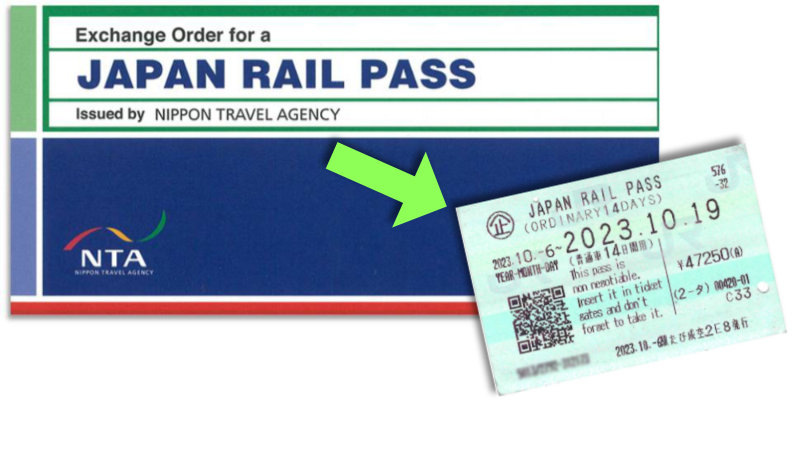 convertir son voucher contre un ticket JR Pass