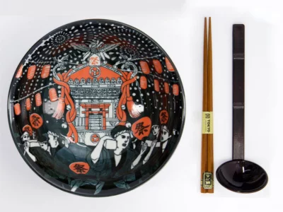 Coffret cadeau bol à Ramen "Asakusa Matsuri" avec baguettes et cuiller