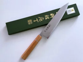Couteau Japonais Damas Kiritsuke 210mm manche octogonal